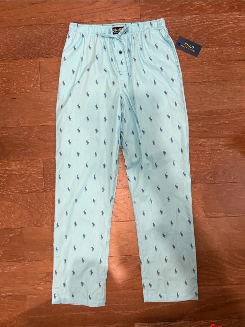 Polo by Ralph Lauren Blue Pajamas Long Pants Boxer with Navy Polo Motif
